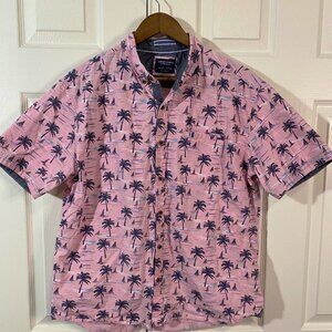 Sunrise Kingdom - Pink Tropical Print Button Down Shirt